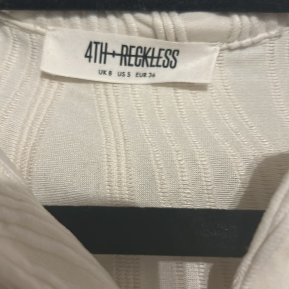 4th & The Reckless plisse shirt | cream - Picture 4 of 7